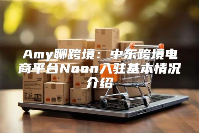 Amy聊跨境：中东跨境电商平台Noon入驻基本情况介绍