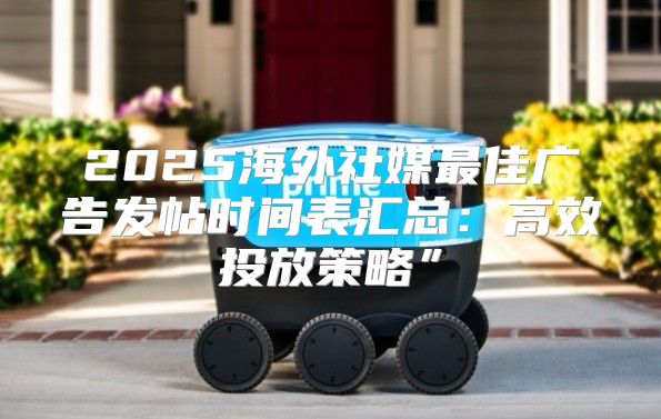 2025海外社媒最佳广告发帖时间表汇总：高效投放策略”