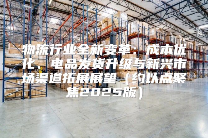 物流行业全新变革：成本优化、电品发货升级与新兴市场渠道拓展展望约以点聚焦2025版