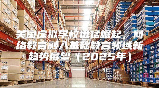 美国虚拟学校迅猛崛起，网络教育融入基础教育领域新趋势展望2025年