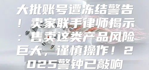 大批账号遭冻结警告！卖家联手律师揭示：售卖这类产品风险巨大，谨慎操作！2025警钟已敲响