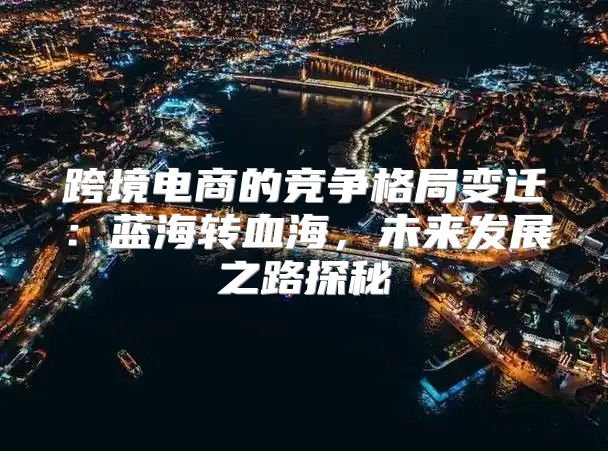 跨境电商的竞争格局变迁：蓝海转血海，未来发展之路探秘