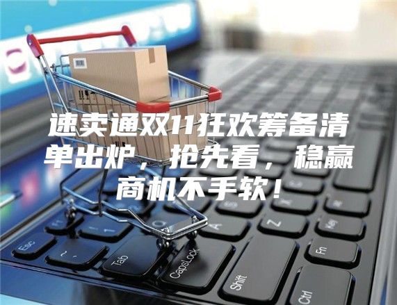 速卖通双11狂欢筹备清单出炉，抢先看，稳赢商机不手软！