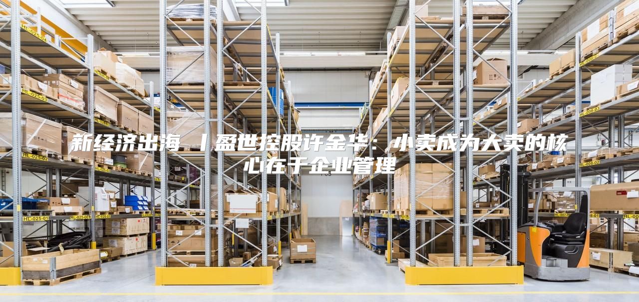 新经济出海⑨丨盈世控股许金华：小卖成为大卖的核心在于企业管理