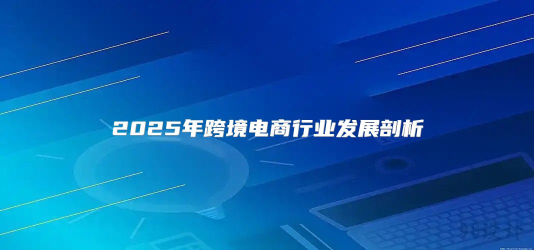 2025年跨境电商行业发展剖析