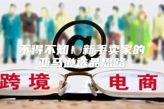 不得不知！新手卖家的亚马逊选品思路