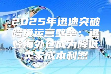 2025年迅速突破跨境运营壁垒：迅蜂海外仓成为降低卖家成本利器