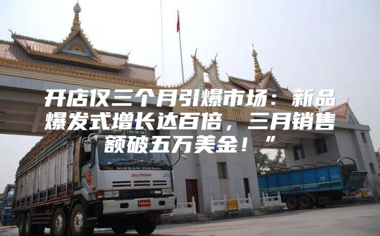 开店仅三个月引爆市场：新品爆发式增长达百倍，三月销售额破五万美金！”