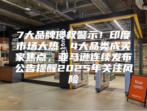 7大品牌侵权警示！印度市场大热：4大品类成买家焦点，亚马逊连续发布公告提醒2025年关注风险