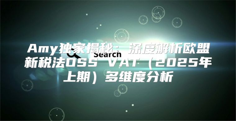Amy独家揭秘：深度解析欧盟新税法OSS VAT2025年上期多维度分析