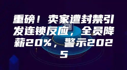 重磅！卖家遭封禁引发连锁反应，全员降薪20%，警示2025