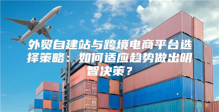 外贸自建站与跨境电商平台选择策略：如何适应趋势做出明智决策？