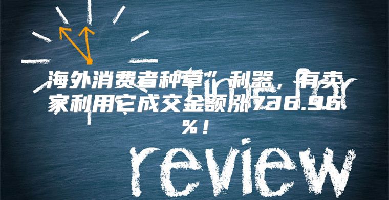 海外消费者种草”利器，有卖家利用它成交金额涨736.96%！