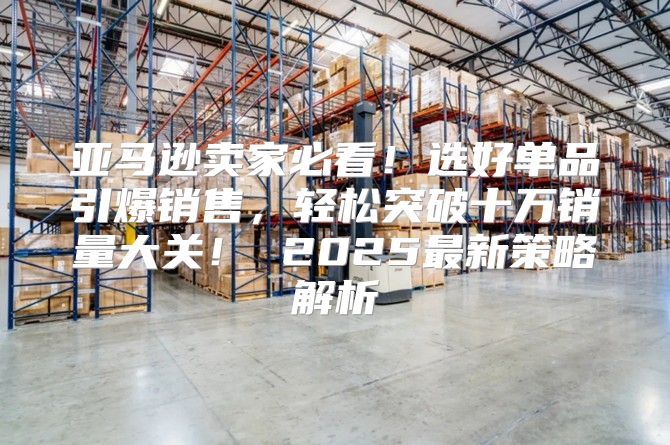 亚马逊卖家必看！选好单品引爆销售，轻松突破十万销量大关！ 2025最新策略解析