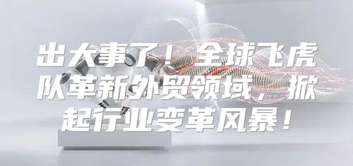出大事了！全球飞虎队革新外贸领域，掀起行业变革风暴！