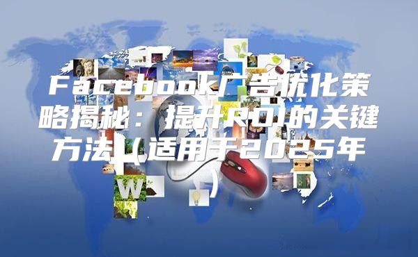 Facebook广告优化策略揭秘：提升ROI的关键方法适用于2025年