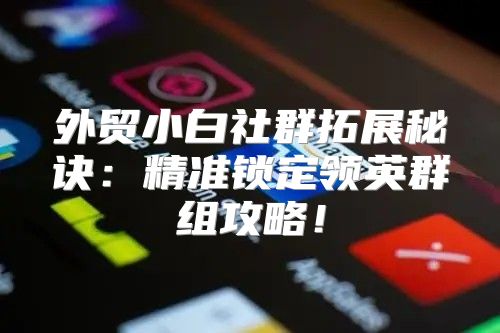 外贸小白社群拓展秘诀：精准锁定领英群组攻略！