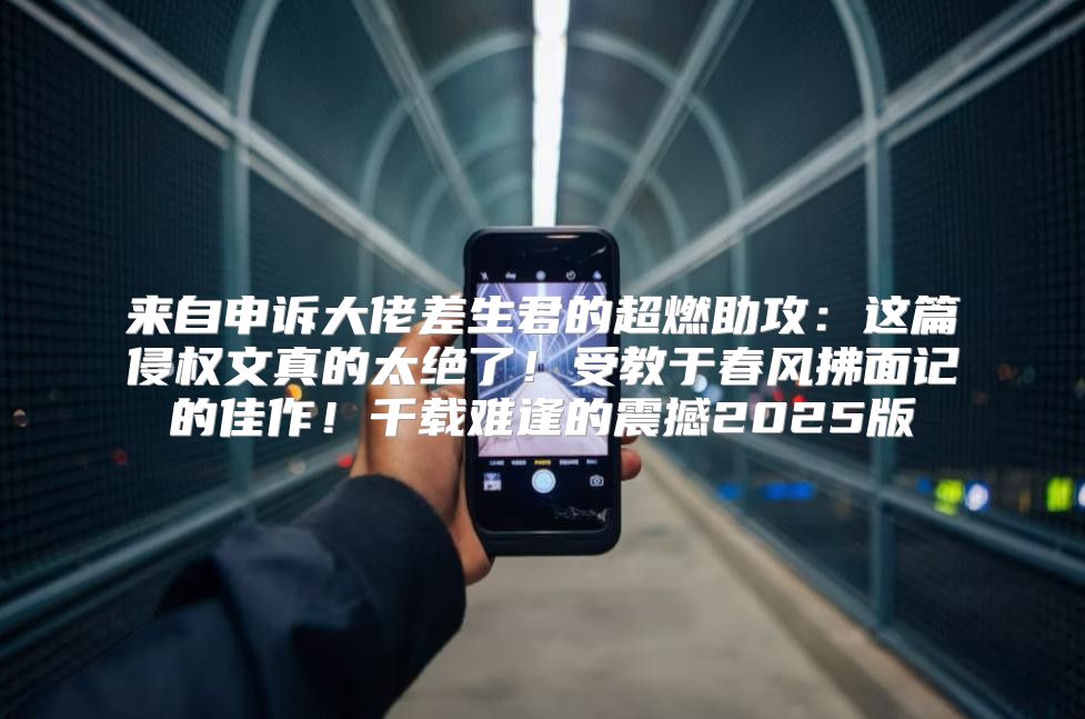 来自申诉大佬差生君的超燃助攻：这篇侵权文真的太绝了！受教于春风拂面记的佳作！千载难逢的震撼2025版
