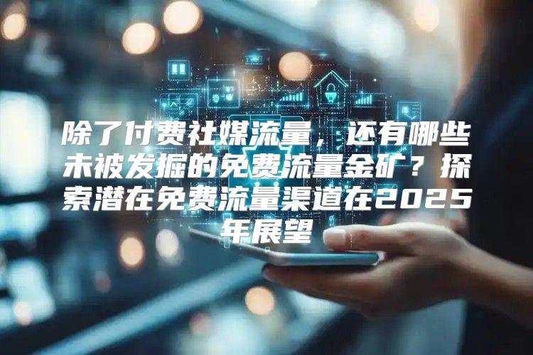 除了付费社媒流量，还有哪些未被发掘的免费流量金矿？探索潜在免费流量渠道在2025年展望