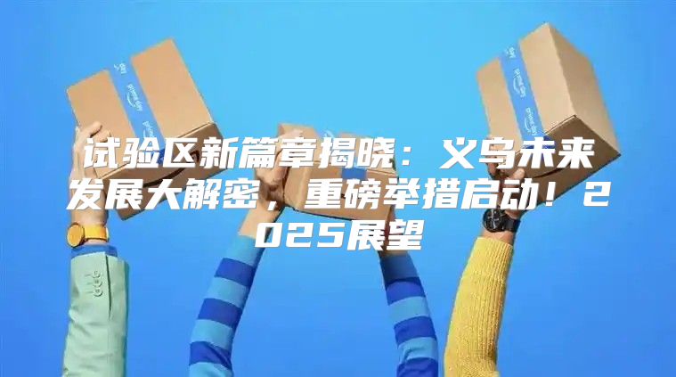 试验区新篇章揭晓：义乌未来发展大解密，重磅举措启动！2025展望