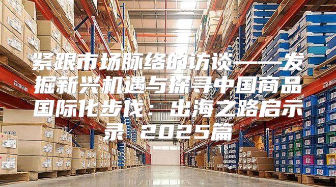紧跟市场脉络的访谈——发掘新兴机遇与探寻中国商品国际化步伐：出海之路启示录 2025篇