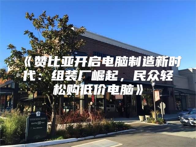 赞比亚开启电脑制造新时代：组装厂崛起，民众轻松购低价电脑