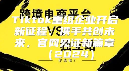 Tiktok重组企业开启新征程：携手共创未来，官网见证新篇章2025