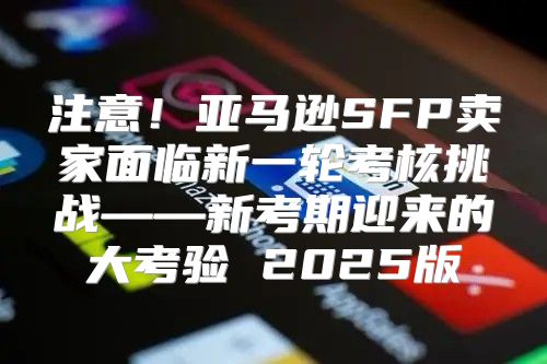 注意！亚马逊SFP卖家面临新一轮考核挑战——新考期迎来的大考验 2025版