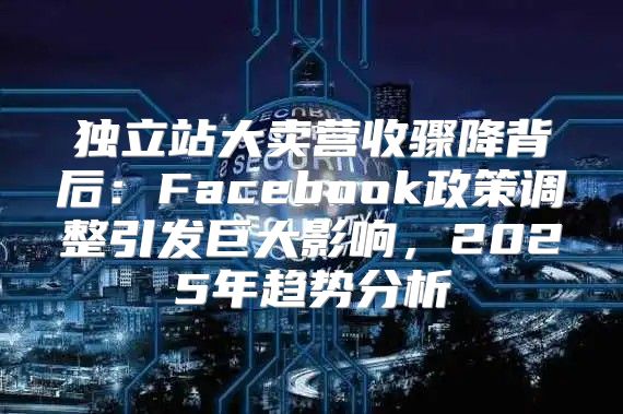 独立站大卖营收骤降背后：Facebook政策调整引发巨大影响，2025年趋势分析
