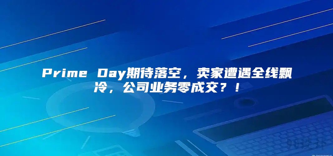 Prime Day期待落空，卖家遭遇全线飘冷，公司业务零成交？！
