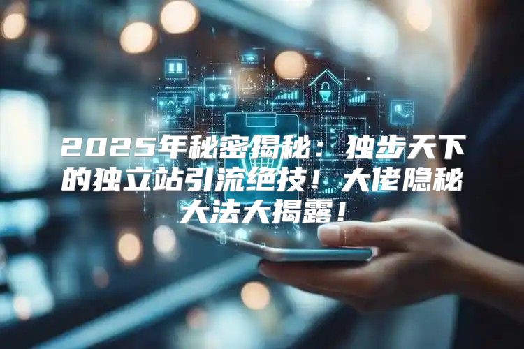 2025年秘密揭秘：独步天下的独立站引流绝技！大佬隐秘大法大揭露！
