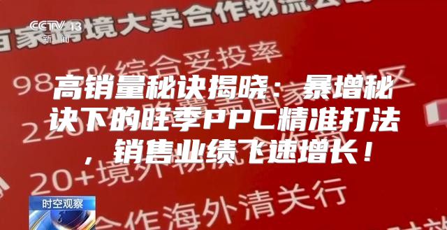 高销量秘诀揭晓：暴增秘诀下的旺季PPC精准打法，销售业绩飞速增长！