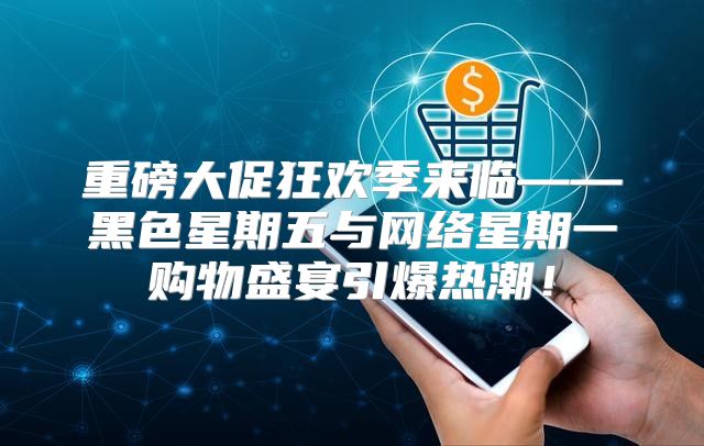 重磅大促狂欢季来临——黑色星期五与网络星期一购物盛宴引爆热潮！