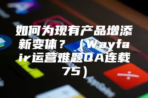 如何为现有产品增添新变体？Wayfair运营难题QA连载75