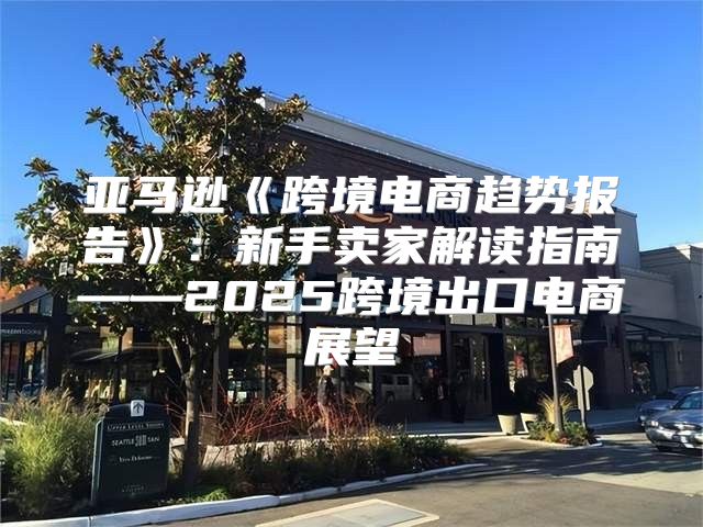 亚马逊跨境电商趋势报告：新手卖家解读指南——2025跨境出口电商展望