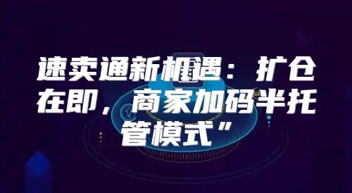 速卖通新机遇：扩仓在即，商家加码半托管模式”