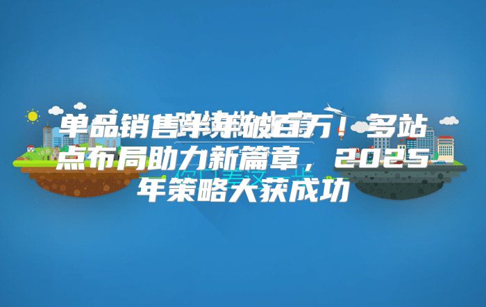 单品销售半年破百万！多站点布局助力新篇章，2025年策略大获成功