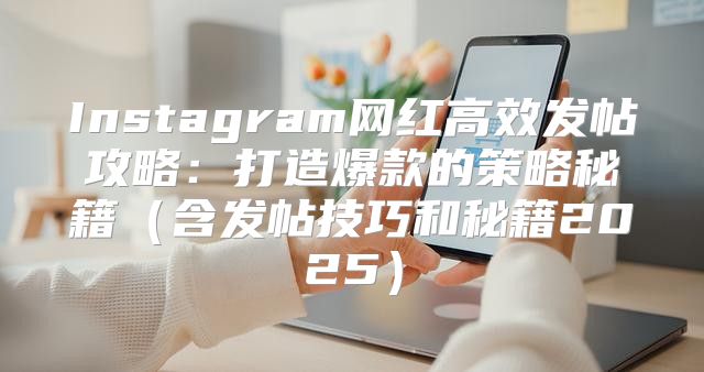 Instagram网红高效发帖攻略：打造爆款的策略秘籍含发帖技巧和秘籍2025