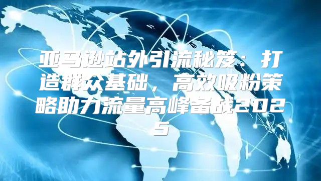 亚马逊站外引流秘笈：打造群众基础，高效吸粉策略助力流量高峰备战2025