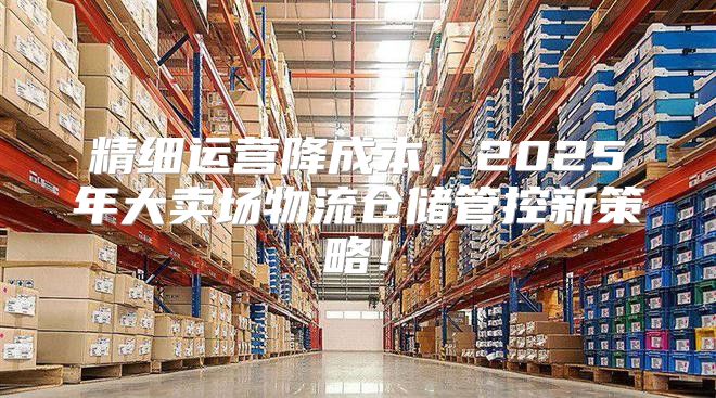 精细运营降成本，2025年大卖场物流仓储管控新策略！