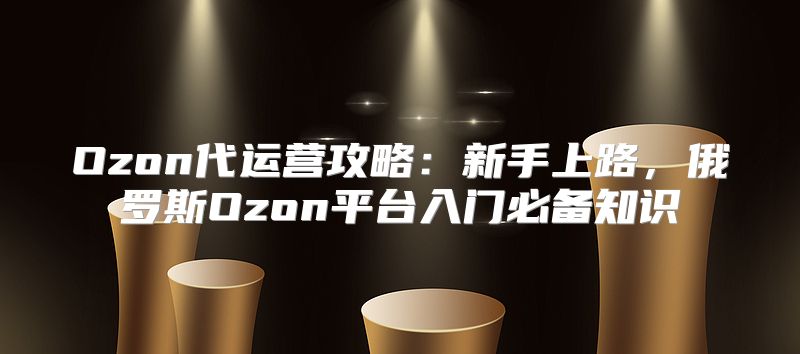 Ozon代运营攻略：新手上路，俄罗斯Ozon平台入门必备知识