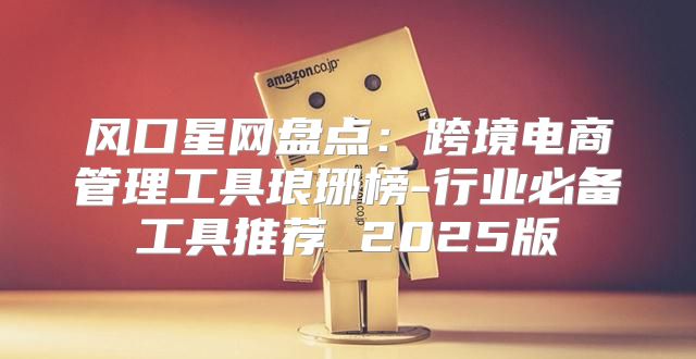 风口星网盘点：跨境电商管理工具琅琊榜-行业必备工具推荐 2025版