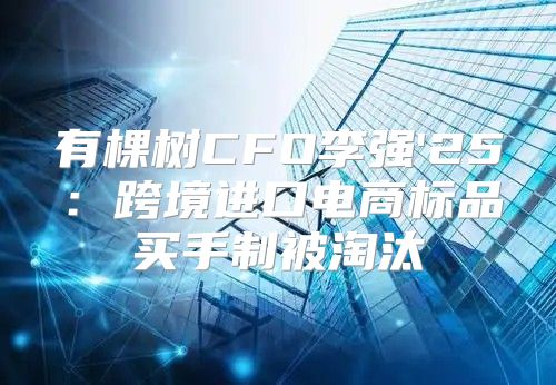 有棵树CFO李强'25：跨境进口电商标品买手制被淘汰