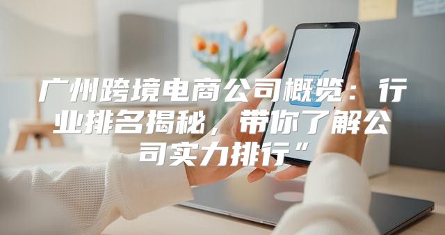 广州跨境电商公司概览：行业排名揭秘，带你了解公司实力排行”