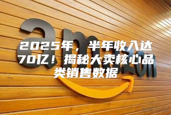 2025年，半年收入达70亿！揭秘大卖核心品类销售数据