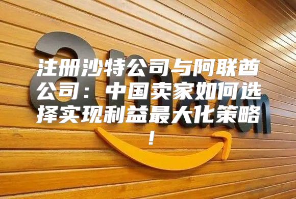 注册沙特公司与阿联酋公司：中国卖家如何选择实现利益最大化策略！