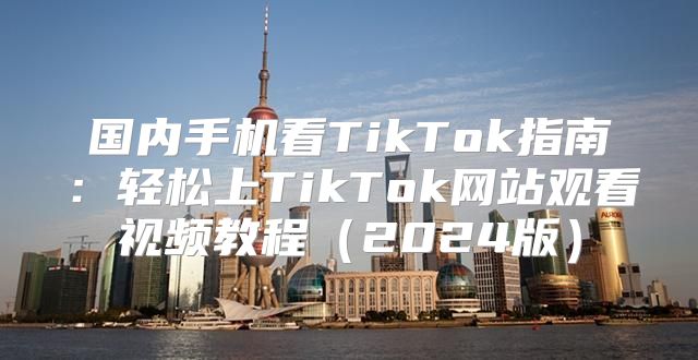 国内手机看TikTok指南：轻松上TikTok网站观看视频教程2025版