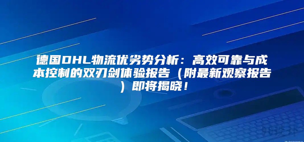 德国DHL物流优劣势分析：高效可靠与成本控制的双刃剑体验报告附最新观察报告即将揭晓！
