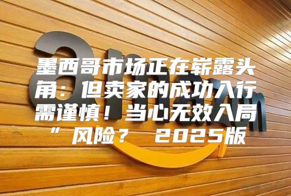 墨西哥市场正在崭露头角：但卖家的成功入行需谨慎！当心无效入局”风险？ 2025版
