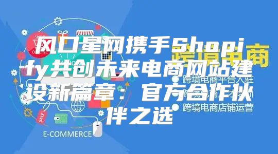 风口星网携手Shopify共创未来电商网站建设新篇章：官方合作伙伴之选